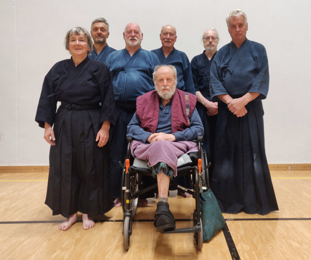 Roald Knutsen sensei, with senior members